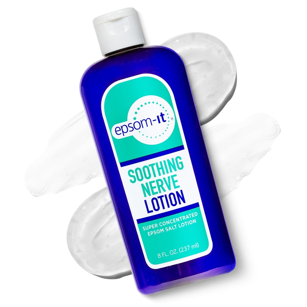 Epsom-It rauhoittava hermovoide - Epsom Salt Magnesium Lotion, Uutinen Magnesium Cream Capsaicin & Arnica tarjota mukavuutta jalat, polvi ja jalat, 8,0 oz.