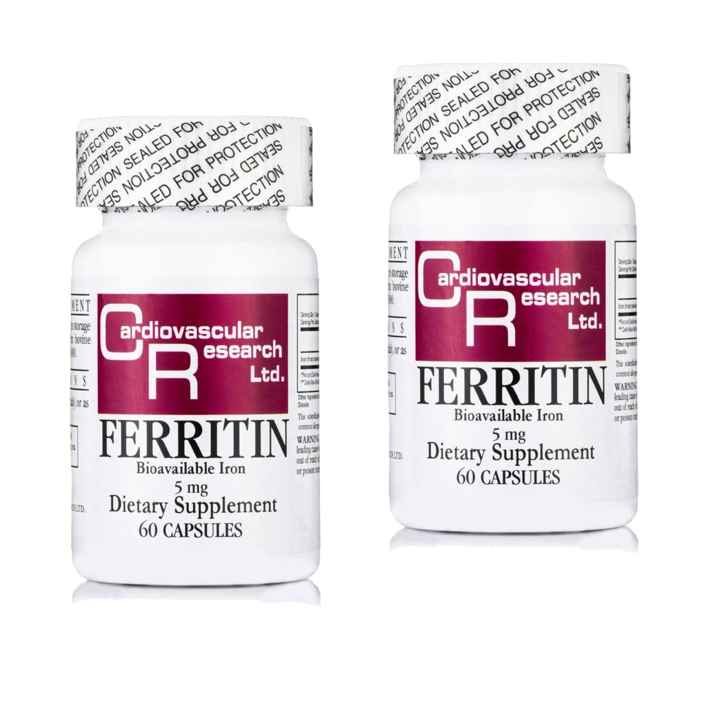 Kardiovaskulaaritutkimus Ferritin rauta Supplement naisten ja miesten 5 mg 120 kapselia - 2 Pack Saver