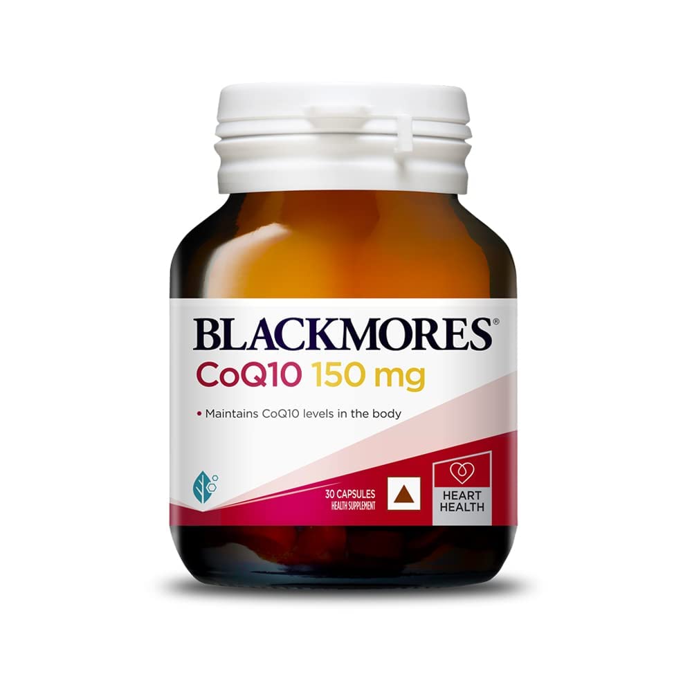 Blackmores CoQ10 | Australiens mest betrodda vitaminmärke | ökar hjärthälsa och energi | Hög absorption | 150 mg, paket med 30 kapslar