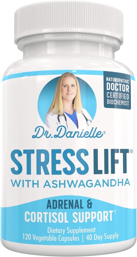 Stressi Hissi Paras Ashwagandha täydennysosa - 5 in 1 Organic Stressi Relief, Lisämunuaisten tuki, Joy, Mood & Kilpirauhasen tuki ... Rentoudu Mieli, Boost Mood, Relieve Stressi 120 Vegaanikapselit
