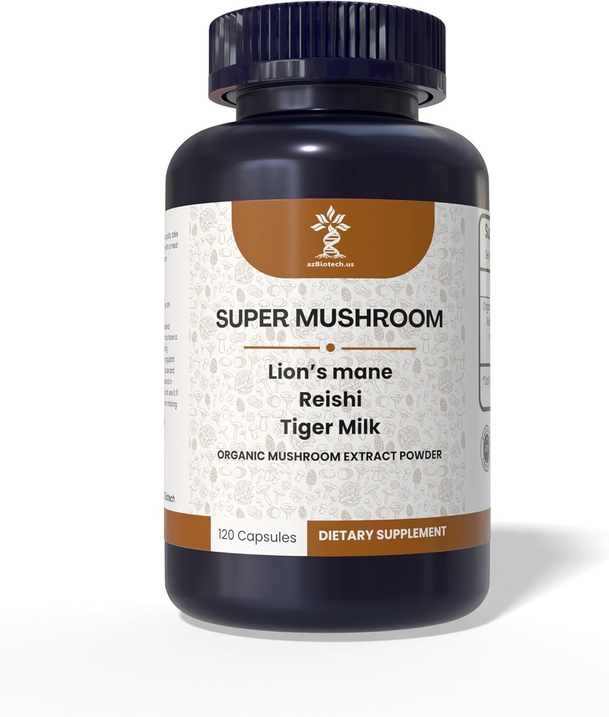 Super sieniä uute, 3 sieniä, leijona, Mane sieni, Reishi sieni, Tiger maitoa sieni, Immuuni tuki täydentää