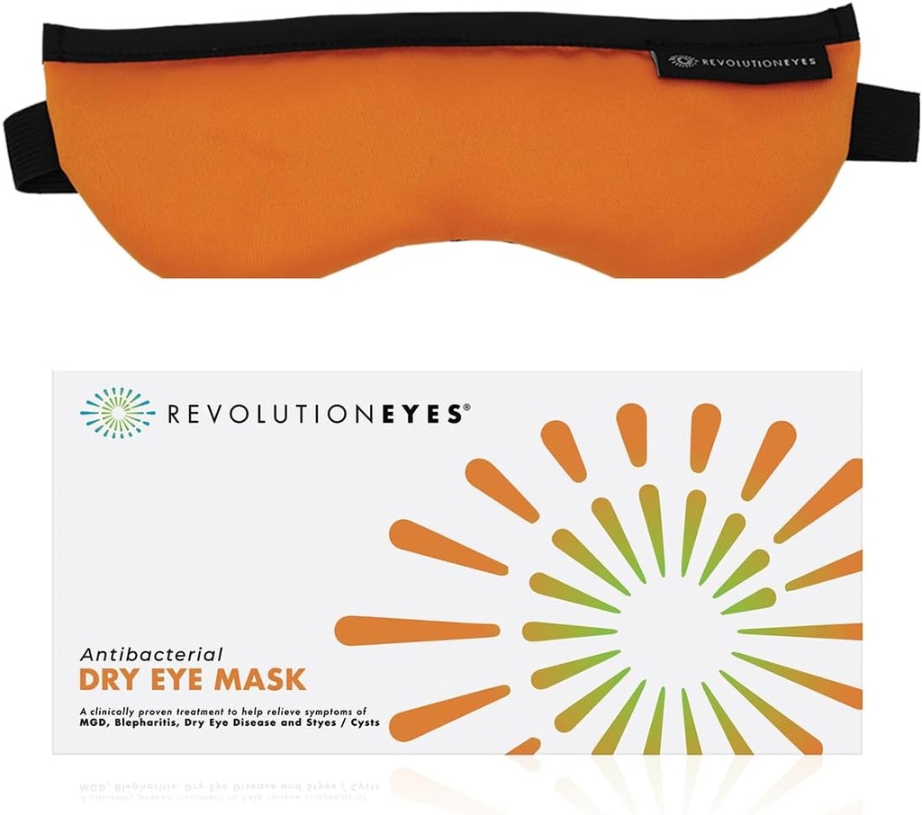 Revolutioneyes Heated Eye Compress - Moist Heat for Dry Eye Relief, Washable, Reusable & Microwaveable Hot Eye Mask för MGD, Blepharitis Dry Eye & Styes med Sterileyes Protection