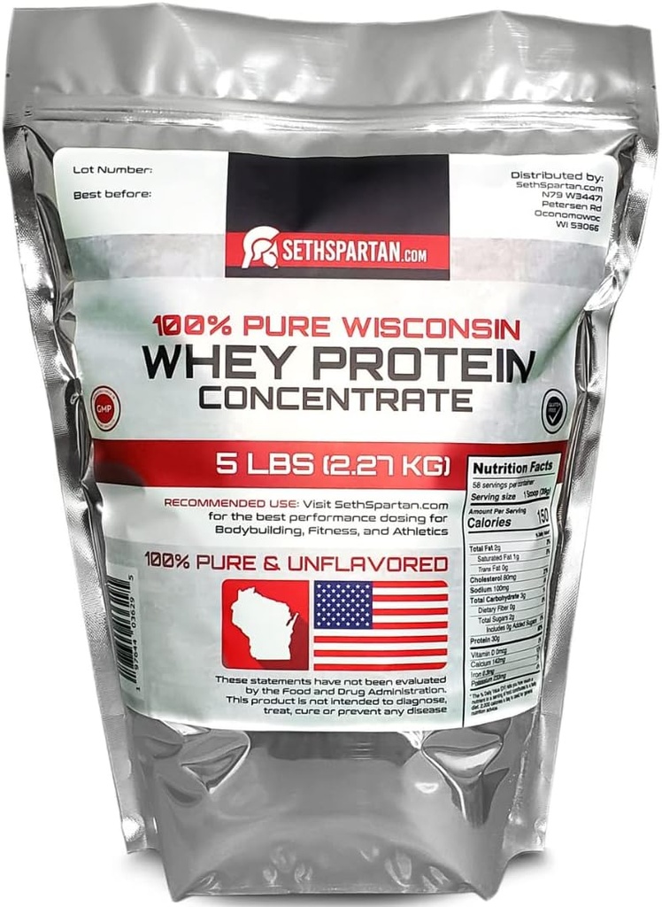 100% Pure Whey Protein - 5 LB (2.27 KG) - 30g Protein Per Scoop! - Unmakuisia Whey Protein - (USA Whey Protein NOT Imported)