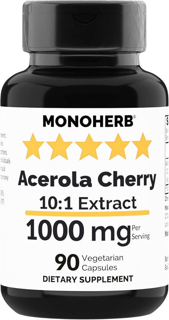 MONOHERB Acerola Cherry Extract 1000 mg - 90 kapselia