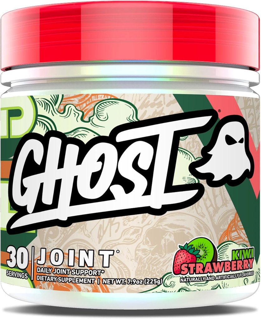 GHOST Joint Supplement, Kiwi Strawberry (30 tarjoilua) - Päivittäinen yhteinen huolto täydentää miesten ja naisten - Glukosamiini HCL, Kondroitin Sulfate & Curcumin - Cartilage, Bones & Joint Support