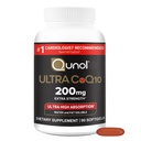 Qunol CoQ10 200 mg Softgels, Ultra CoQ10 - Ultra suuri imeytyvä Coenzyme Q10-lisäravinteet - Antioksidantti täydentää Verisuoniston ja sydämen terveyden ja energian tuotanto, 90