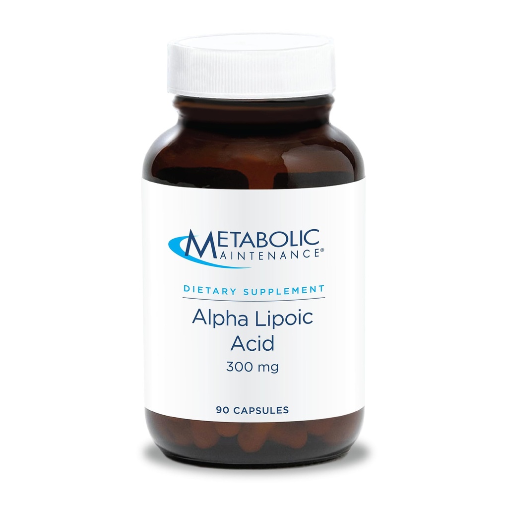 Metabolisk underhåll Alpha Lipoic Acid - 300mg ALA Supplement - Antioxidant Support för Nerve + Liver Health (90 kapslar)