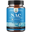Natures Craft NAC Supplement N-Acetyl Cysteine - Vegan High Absorption NAC 600mg per servering kapslar - Glutathione Precursor för Liver Cleanse Detox & Repair Plus Lung Health - 90 Count