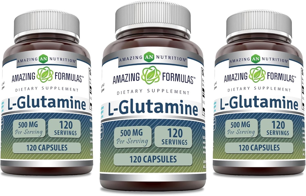 Amazing Formula L-glutamiini 500 mg kapselit ... Aminohappolisä...