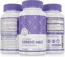 SERINI-MAX - 5-HTP Mood Support Supplement + Calcium - Stöder Calm & Peaceful State of Mind - Boost Serotonin, 5HTP 200mg för Stress Management & Sleep Support Supplements - 60 kapslar
