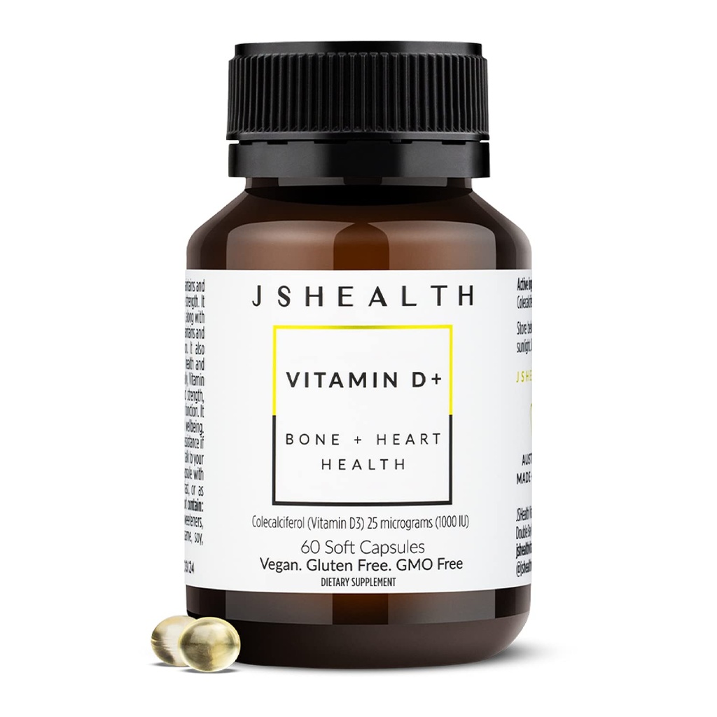 JSHealth-vitamiini D3 1000iu täydennysosa terve lihaksen toiminta, luun ja sydämen terveys, ja immuuni tuki