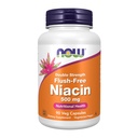 Now Foods Supplements, Niacin (Vitamin B-3) 500 mg, Flush-free, Double Strength, Nutritional Health, 90 Veg kapselia