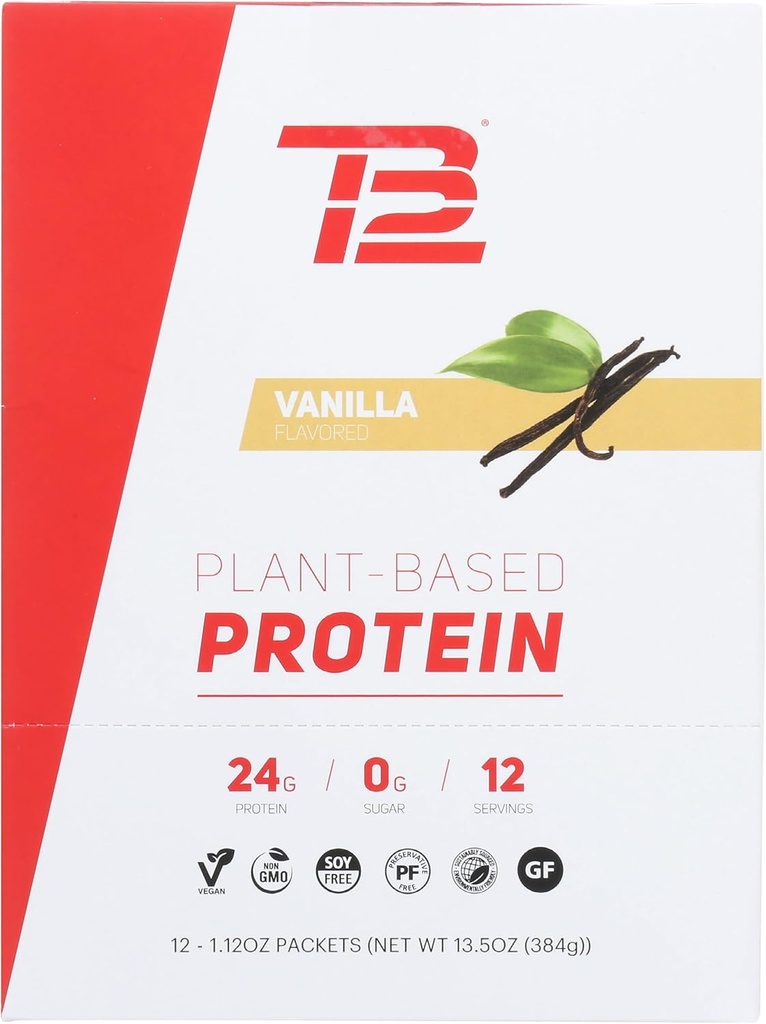 TB12 Vanilla Protein Powder, 1,12 OZ kukin, 12 Luku (Pack of 1)