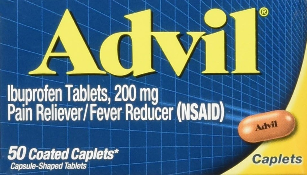 Advil Caplets, 200 mg,50 ist