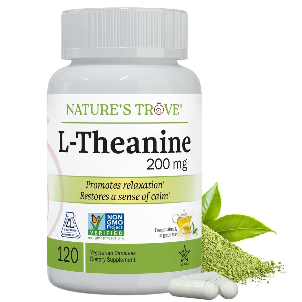 Naturens Trove L-Theanine 200mg 120 Vegetariska kapslar