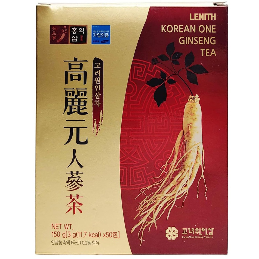 LENITH Korean Panax Ginseng Roots Extract Rakeet tee 50T 150g (3g X 50 pussia)