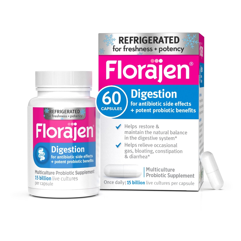 Florajen3 Digestion High Potency Kylmäkuivatut Probiootit 