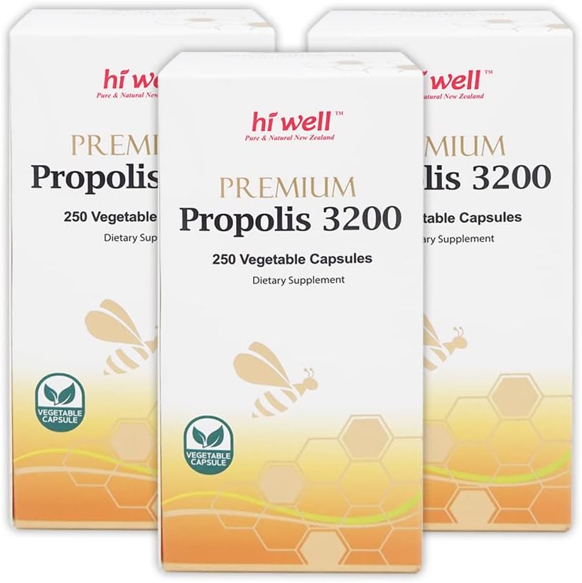 Hi Well Premium Propolis 3200 Flavonoid 96mg 250VegeCapsules