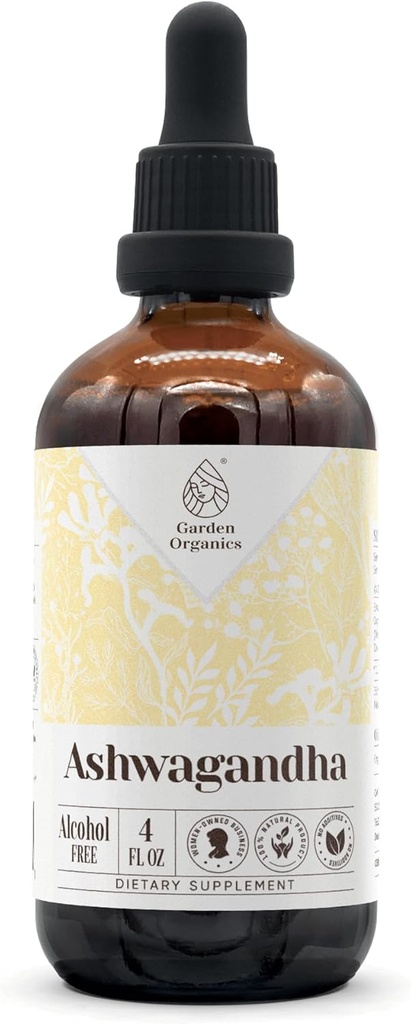 Ashwagandha Alcohol-Free Natural Tincture Extract, Immuunijärjestelmän Booster, Liquid Drops Made from 100% Ashwagandha (Withania somnifera) Kuivattu juuri (4 fl oz)