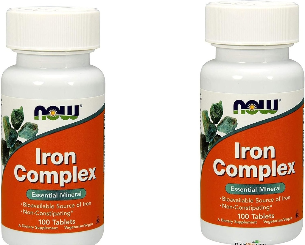 2 pullot Now Foods IRON COMPLEX 100 Tables
