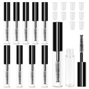 Adecco LLC AHIER 10 pcs 4ML Reusable Empty Bottle Tube Container för Eyelash Growth Oil / Mascara med borste för hem och resor (10p)