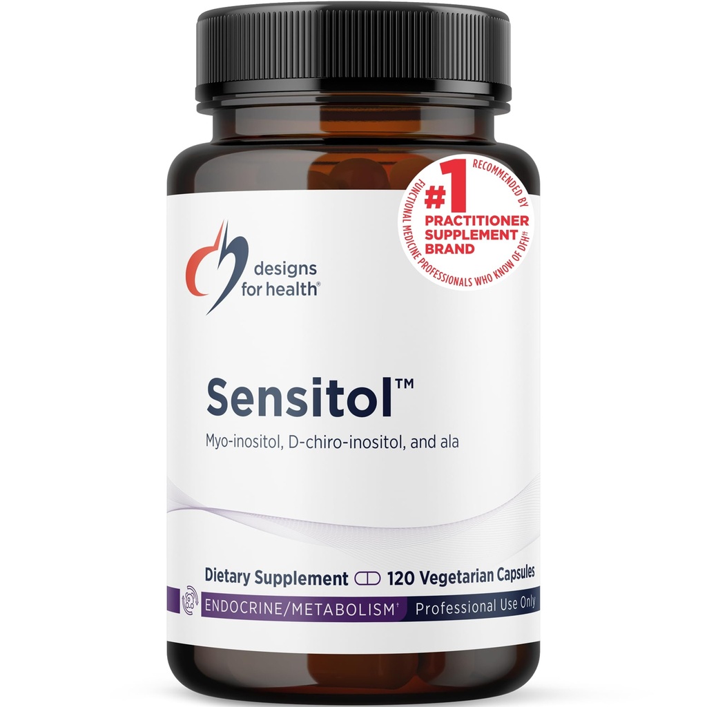Designs for Health Inositol + ALA kapselit - Sensitol Myo-inositoli (MI) + D-Chiro Inositol (DCI) kanssa Alpha Lipoic Acid - Vegan, ei-GMO täydennysosa (120 kapselia)