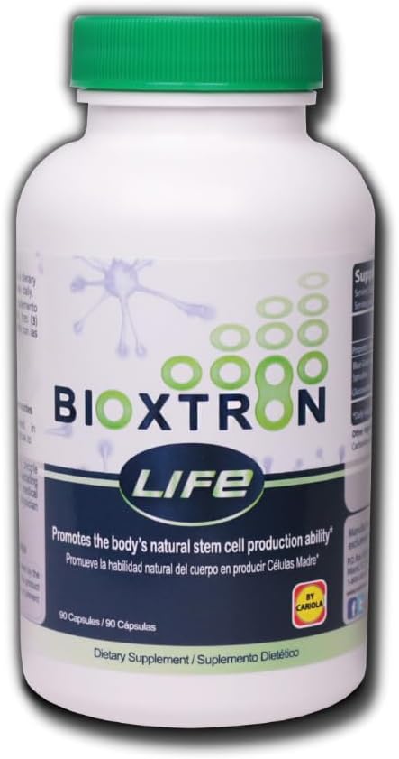 Bioxtron Life AFA Kantasolu Supplement - Regenerate Tissue and Cells - Joint & Lihaskipu - Väsymys - Immuunijärjestelmä tuki - Natural Formula Blue Algae Aphanizomenon Flos-Aquae - 90 Caps