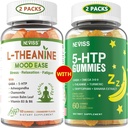 NEVISS Sugar Free L-Theanine Calm Gummies 120 grejer + Sugar Free 5-HTP Gummies 120 grejer