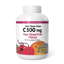 Naturliga faktorer, barn tuggbara vitamin C 500 mg, stöder immunhälsa, ben, tänder och tandkött, blandad frukt, 90 Wafers