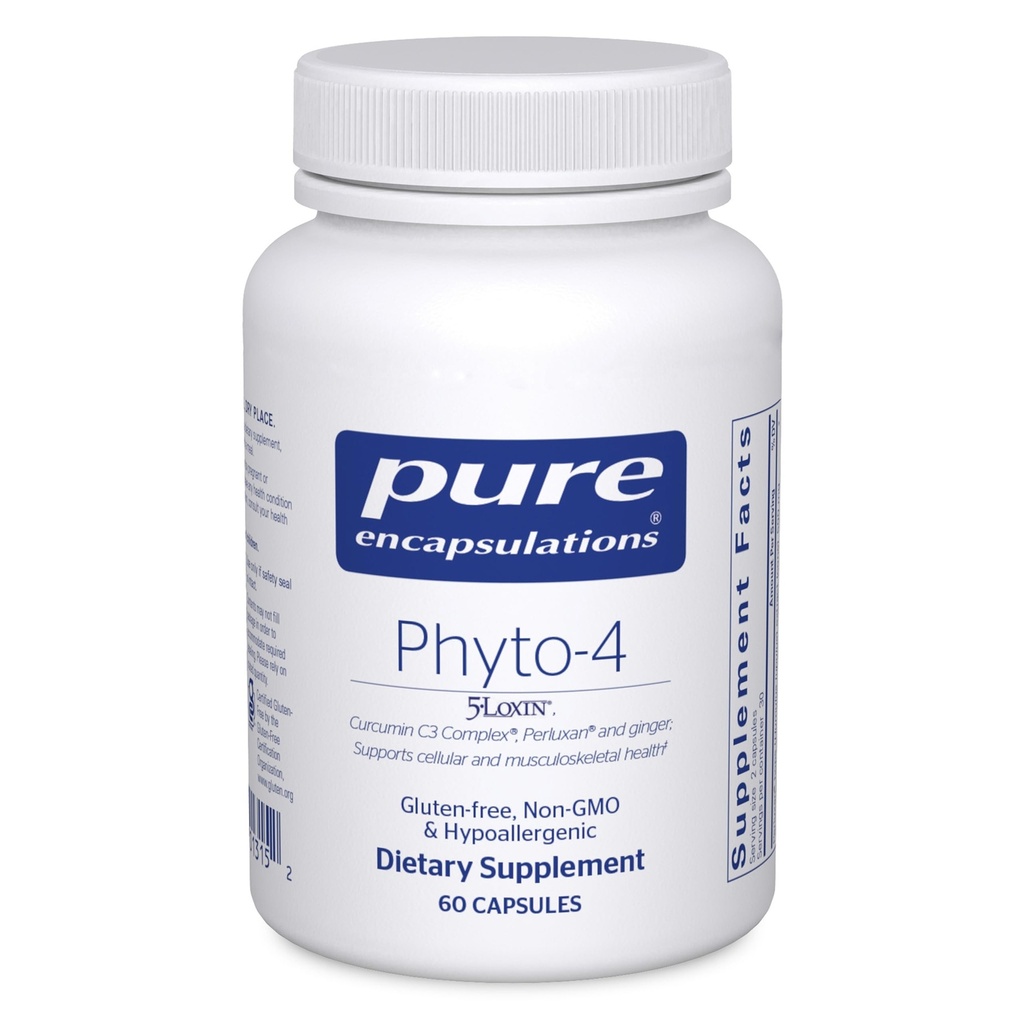 Rena inkapslingar Phyto-4 | Hypoallergena tillskott stöder immun, cellulär och Tissue Health | 60 kapslar