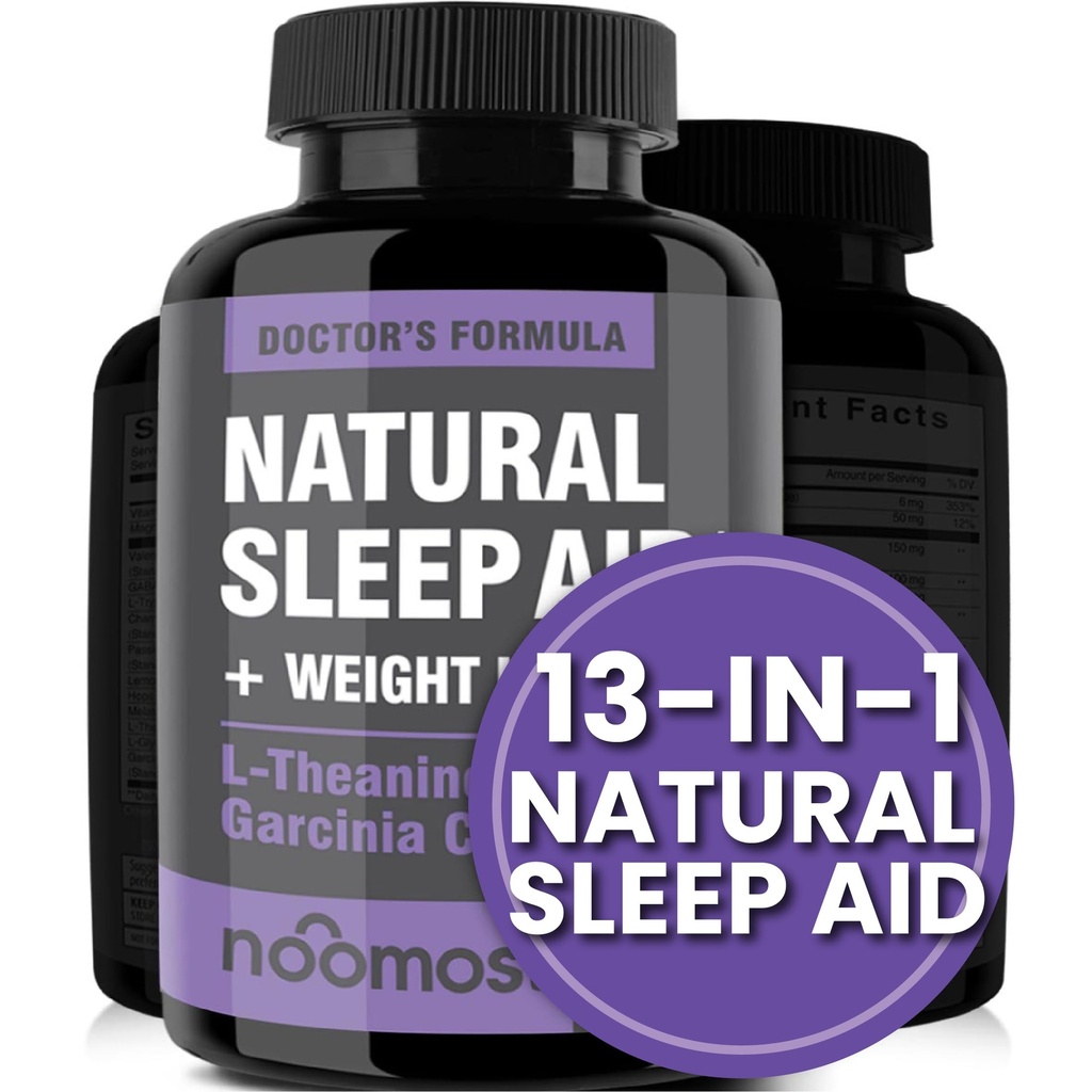 NooMost Natural Sleep Aid lisäravinteet magnesium,L theanine & Garcinia 