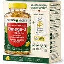 Spring Valley Omega-3 från Fish Oil 500 mg 120 greve, SoftGels, General & Heart Health Dietary Supplement Bundle med Lualls 45 Diabetes Avkodade