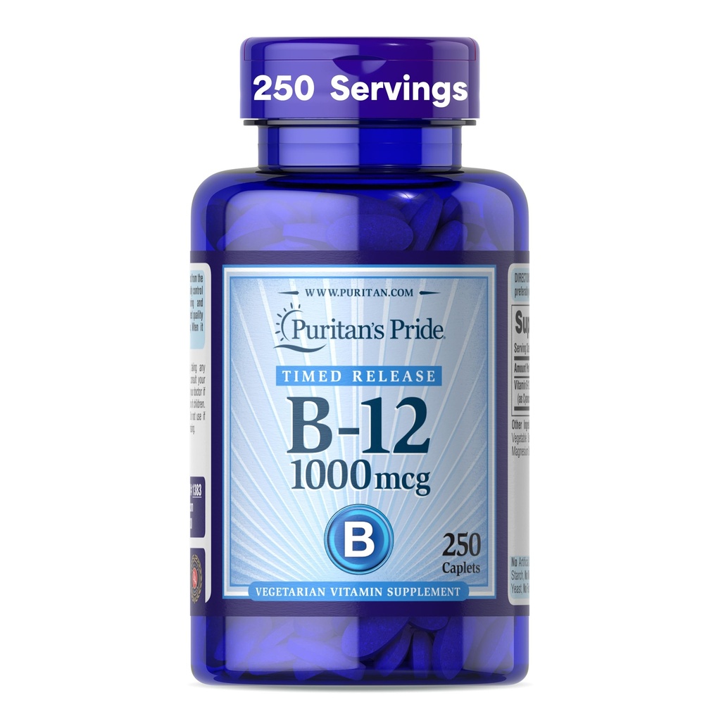 Puritanin Pride-vitamiini B-12 1000Mcg ajastettu julkaisu Caplets 