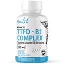 Nature's Fusions TTFD Thiamiini B1 Supplement - 100mg 60 Servings - kanssa 8mg Magnesium - Ei myrkyllisiä Fillers - TTFD Thiamiini Tetrahydrofurfuryyli Disulfidi - Kolmannen osapuolen Lab Tested - Nutri Supplements