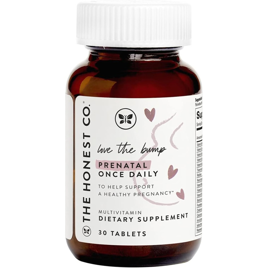 Rehellinen yhtiö rakastaa Bump prenataali kerran päivässä täydentää NSF Certified Non GMO monivitamiini 30 kreivi tabletit