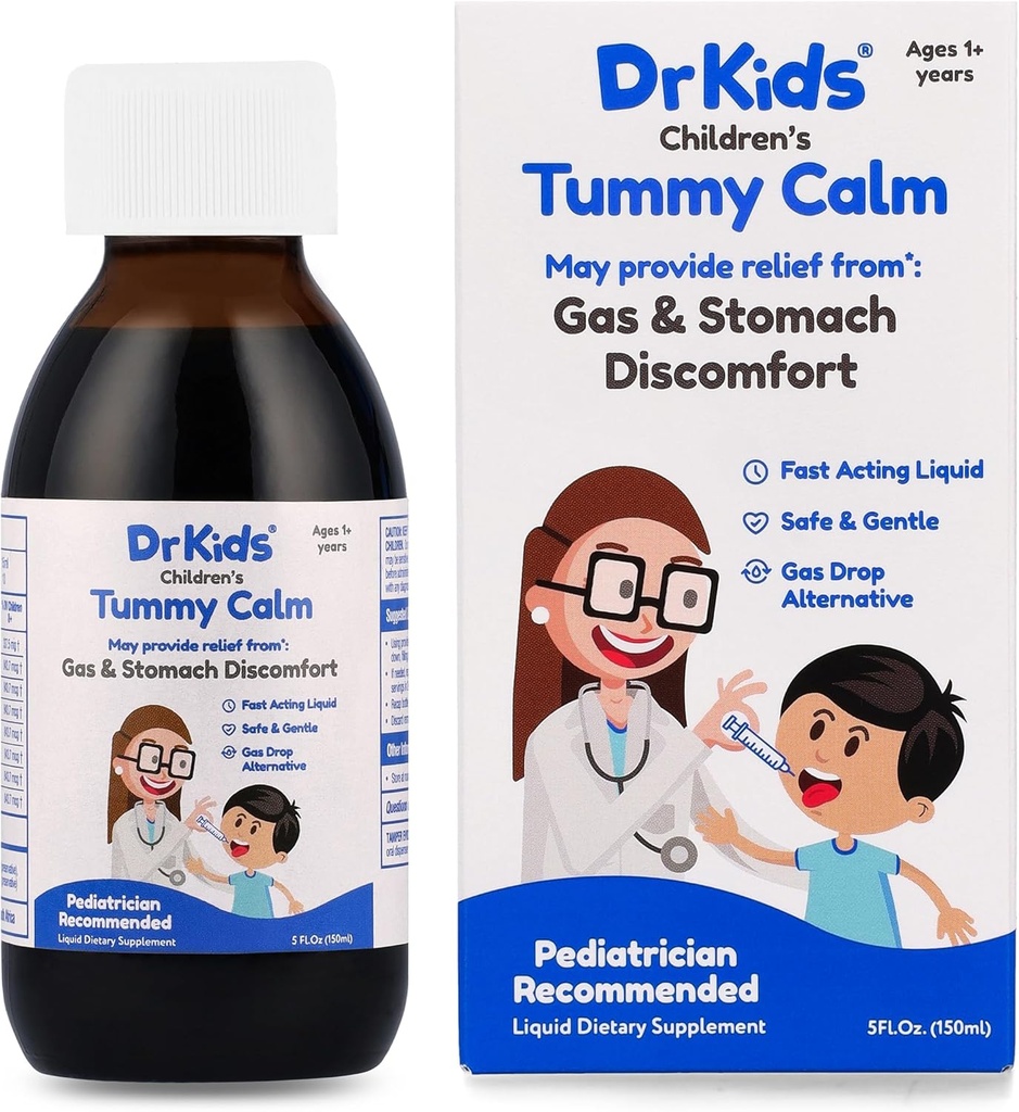 Tummy Calm från The Colic Calm Brand - Gas Relief & Upset Stomach Support, Alternative Gas Drops för nyfödda och barn, Säker & Gentle Oral Solution, Natural Constipation Relief, 5 Fl Oz (Pack of 1)