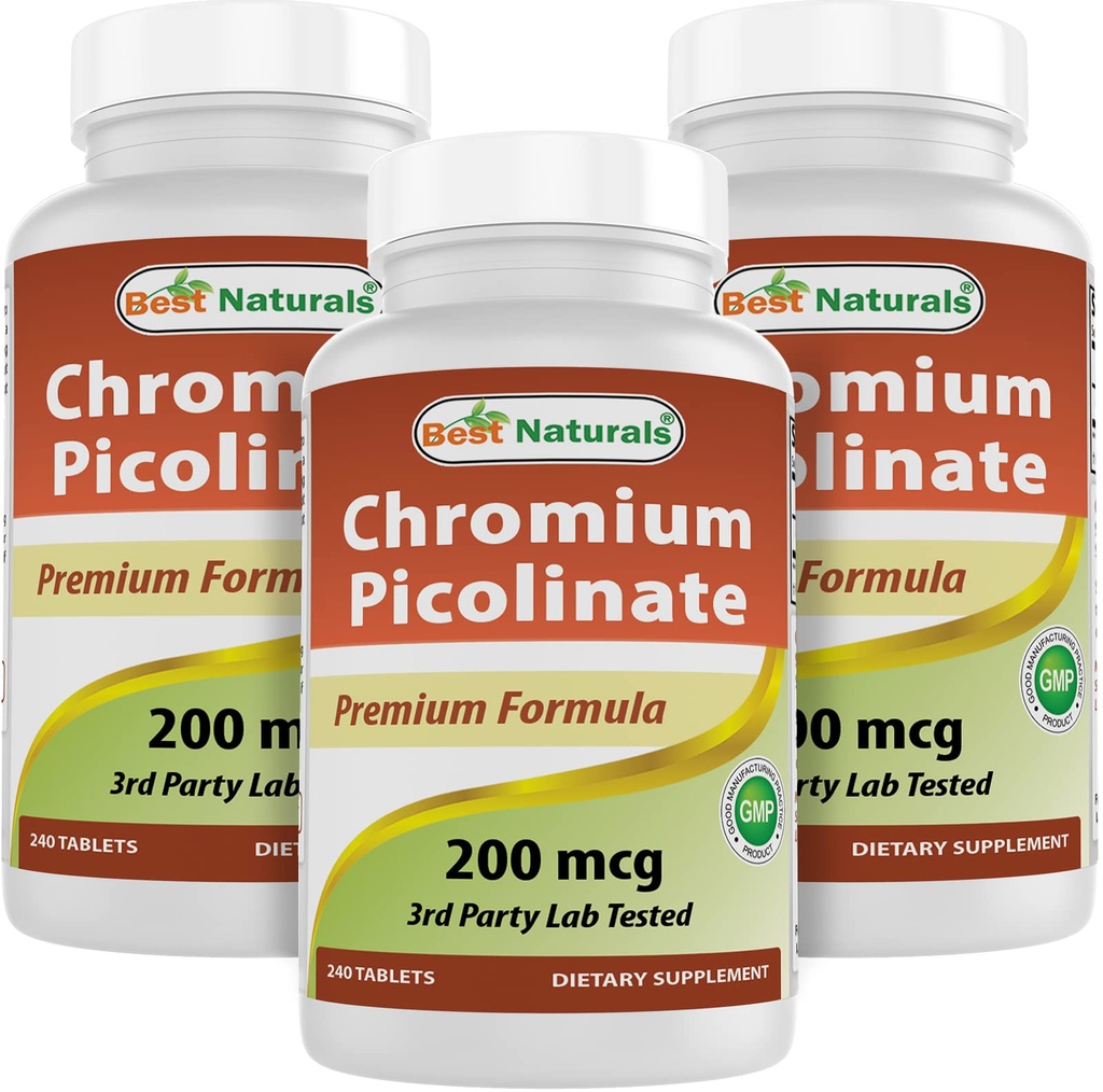 Best Naturals Kromi Picolinate 200 mikrog 240 tablettia (240 ml)