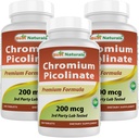 Best Naturals Kromi Picolinate 200 mikrog 240 tablettia (240 ml)