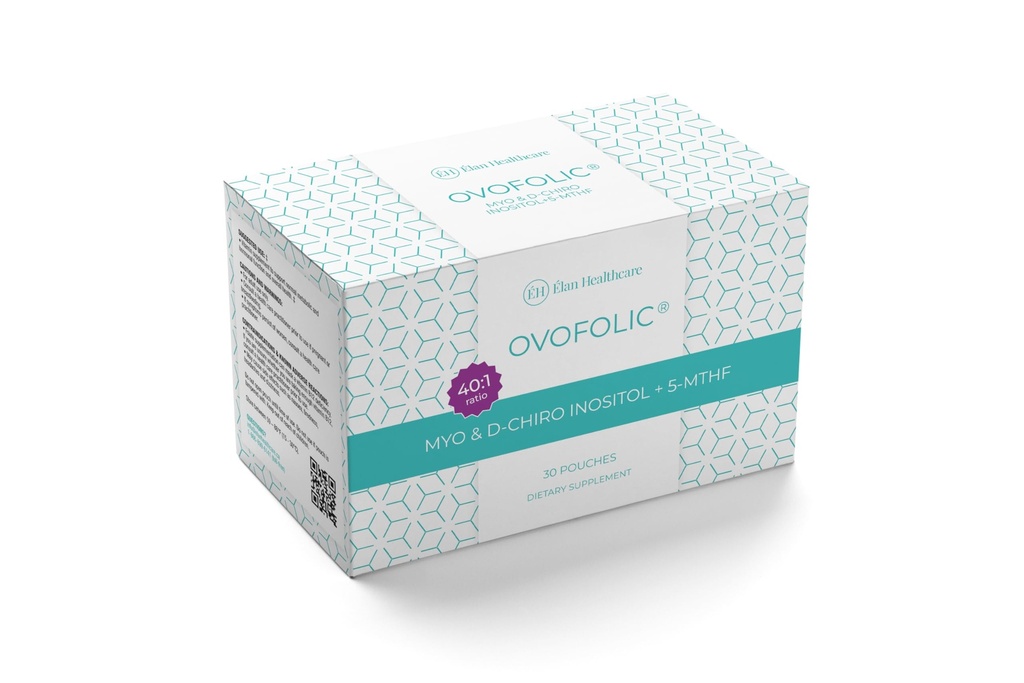 Ovofolic Inositoli täydennysosa - Myo-Inositoli ja D-Chiro Inositoli Plus Aktiivinen folaatti- Ihanteellinen 40:1 suhde - 30 annospussia