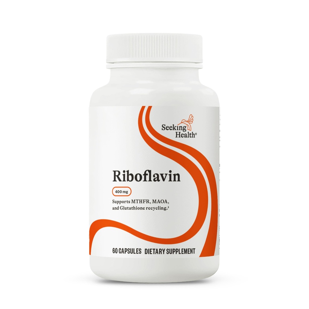 Söker Health Riboflavin - Vitamin B2 Supplement för Methylation Support - Stöd Homocystein Metabolism med antioxidant Ingredienser - 400 mg, 60 kapslar