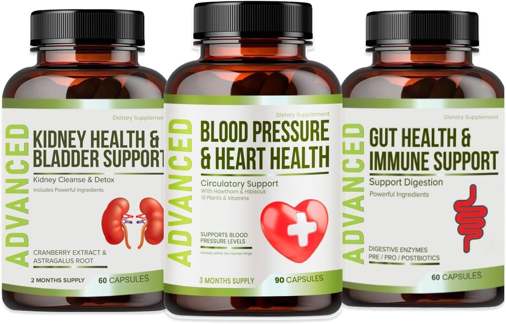 Heart Health Verenpaine Support Supplement - Tuki Verenpaine & Terve kiertokulku Luonnollisesti Hawthorn Berry & Hibiscus. Vitamiinit pillereitä terveen hypertension (BP) ja terveen sydämen.