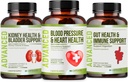 Heart Health Blood Pressure Support Supplement - Stöd Blodtryck & Hälsosam Cirkularitet Naturligt med Hawthorn Berry & Hibiscus. Vitaminer piller för hälsosam hypertoni (BP) och hälsosamt hjärta.