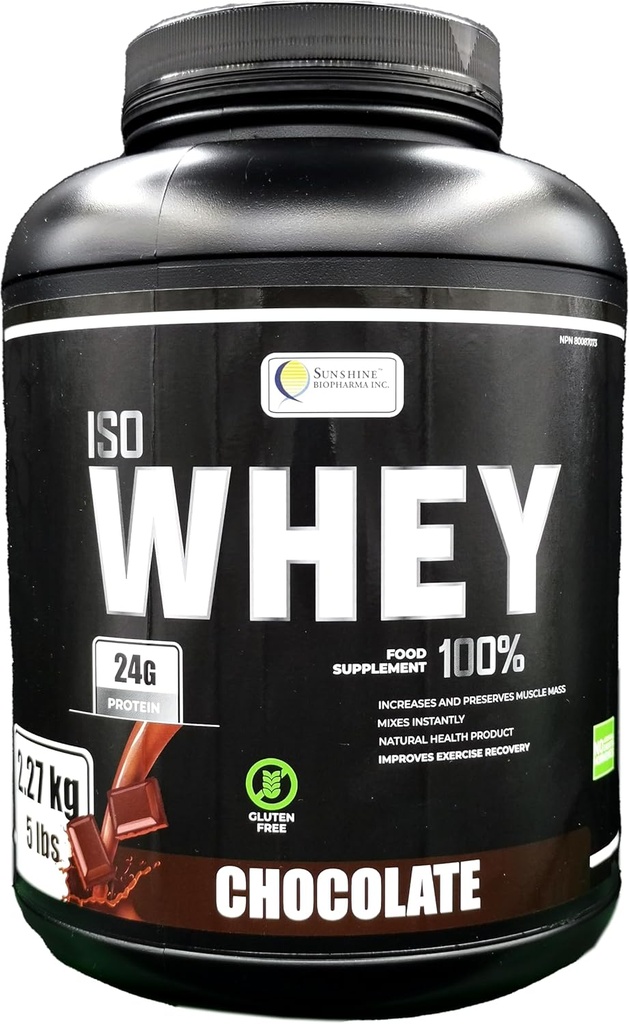 IsoWhey Protein Powder 5lb (2,27kg), Ultra suodatettu heraproteiini säilyttää ja lisätä lean lihasmassaa vahva lean kehon (suklaa)