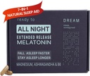 Dream Natural Sleep Aid for Aikuinen unilääke Sleep Supplement with Time Release Melatoniini, Magnesium, Ashwagandha, B6 & Kamomilla . 11/30/25 Viimeinen voimassaolopäivä