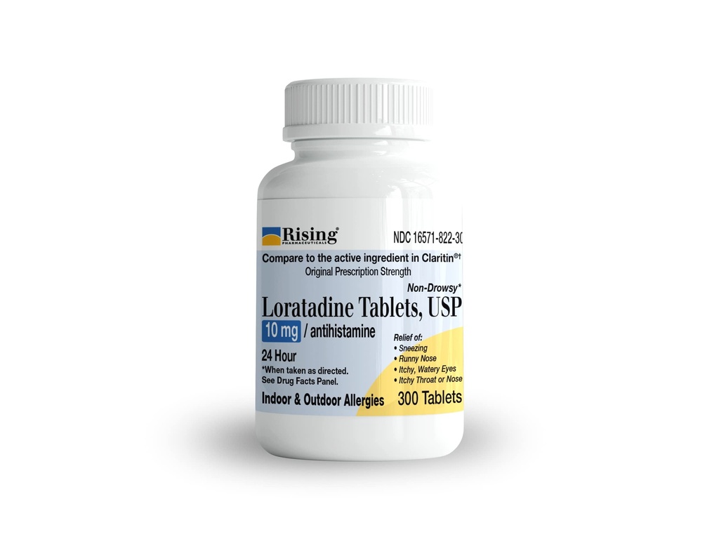 Rising Pharma Allergia Relief - Loratadine Tabletit 10 mg - Antihistamiini, Allergia Relief Product - 300 Tabletit
