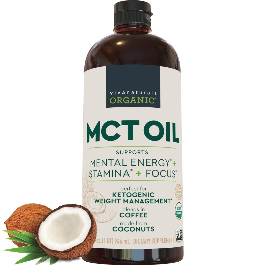 Viva Naturals Organic MCT Öljy, 32 fl oz 