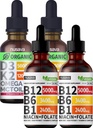 NUSAVA-vitamiini B12 nestetippa ja mansikkamakuinen D3 K2 Bundle - Potent Liquid Vitamiines for Heart, Joint, Energy, & Immuuni tuki - ei-GMO, Gluteeniton, 2pk Each