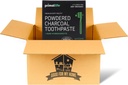 Aktiverad kol Primal Life Organics 1 oz Tandpulver: Organic Vegan Blend, Kaolin & Bentonite Clay, Essential Oils - Black Spearmint för 200 + Borstning. GFMH Box ingår.