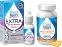TheraTears 1200 mg Omega 3 täydennysosa silmän ravitsemukseen, orgaaninen pellavansiemen Triglyseride Fish Oil & Vit E,90 kreivisilmätipat, erittäin kuivasilmäiset, 15 ml,0,5 ml