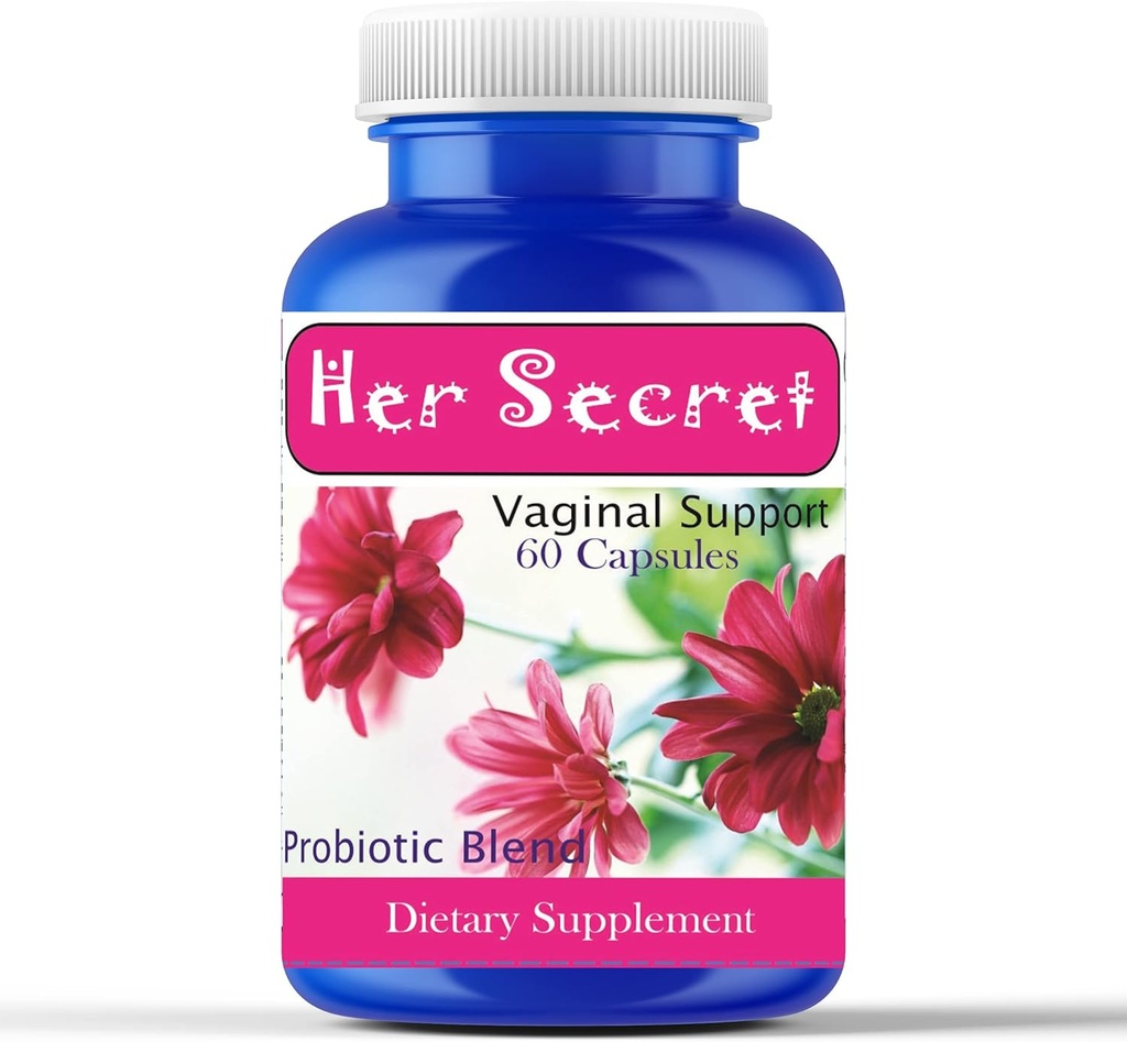 Celebrity LifeStyle Product Hennes hemliga kvinnors probiotikum med prebiotika - Daglig probiotika för kvinnor Digestive Health, Gut & Feminine Balance, pH Support, Non-GMO, Vegan, Made in USA - 60 kapslar